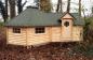 Preview: Holz Grill Hütte Skandinavische Grillkota inkls Anbau 12,75m² Grillhaus