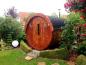 Preview: Runde Holzsauna Fasssauna Saunafass outdoor Landhaus Garten Saunas 3m