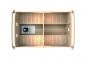 Preview: Holzsauna Fass Sauna Garten 46mm Fasssauna mit Schindeln 4-6 Personen