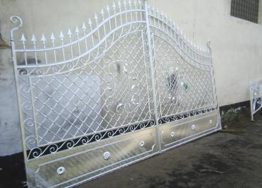 Flügeltor elektrisches Tor Toreinfahrt Tore Elektro Automatik Flügeltore Schwenk Einfahrt Schmiedeisen Einfahrtstore Schiebe oder Flügeltor Echte Handarbeit Maßanfertigung Modell #006fluegeltor