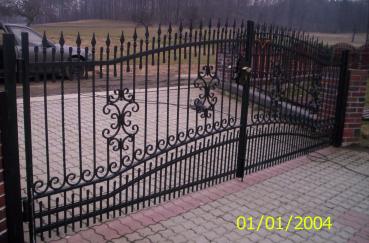 Flügeltor elektrisches Tor Toreinfahrt Tore Elektro Automatik Flügeltore Schwenk Einfahrt Schmiedeisen Einfahrtstore Schiebe oder Flügeltor Echte Handarbeit Maßanfertigung Modell #045fluegeltor