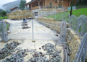 Flügeltor elektrisches  Tor Toreinfahrt Tore Elektro Automatik Flügeltore Schwenk Einfahrt Schmiedeisen Einfahrtstore Schiebe oder Flügeltor Echte Handarbeit Maßanfertigung Modell #051fluegeltor