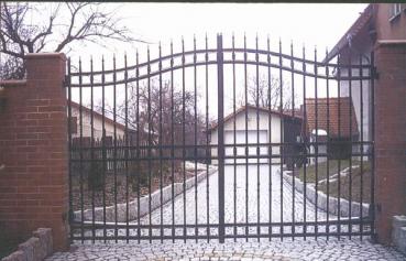 Flügeltor elektrisches  Tor Toreinfahrt Tore Elektro Automatik Flügeltore Schwenk Einfahrt Schmiedeisen Einfahrtstore Schiebe oder Flügeltor Echte Handarbeit Maßanfertigung Modell #052fluegeltor