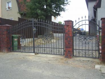 Flügeltor elektrisches  Tor Toreinfahrt Tore Elektro Automatik Flügeltore Schwenk Einfahrt Schmiedeisen Einfahrtstore Schiebe oder Flügeltor Echte Handarbeit Maßanfertigung Modell #056fluegeltor