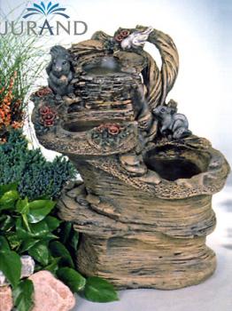 SPRINGBRUNNEN FONTÄNE ZIERBRUNNEN GARTEN 1002 DEKO BRUNNEN 72 CM STEINGUSS