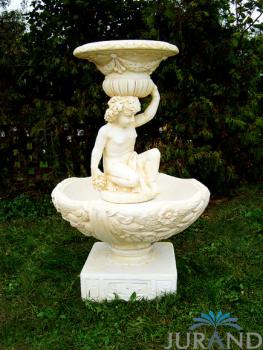 SPRINGBRUNNEN FONTÄNE ZIERBRUNNEN GARTEN 1013 DEKO BRUNNEN 149 CM STEINGUSS