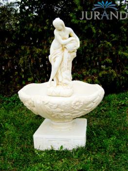 SPRINGBRUNNEN FONTÄNE ZIERBRUNNEN GARTEN 1016 DEKO BRUNNEN 138 CM STEINGUSS
