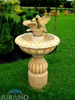 SPRINGBRUNNEN FONTÄNE ZIERBRUNNEN GARTEN 1017 DEKO BRUNNEN 125 CM STEINGUSS