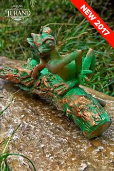 WASSERSPEIER BRUNEN FIGUR STEINFIGUR GARTEN DEKO TEICH WASSERSPUCKER FROSCH 6034