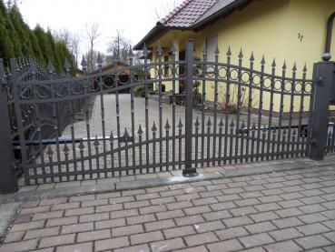 Flügeltor elektrisches  Tor Toreinfahrt Tore Elektro Automatik Flügeltore Schwenk Einfahrt Schmiedeisen Einfahrtstore Schiebe oder Flügeltor Echte Handarbeit Maßanfertigung Modell #352fluegeltor