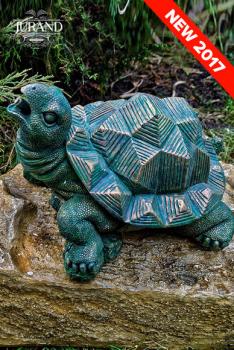 WASSERSPIELER BRUNNEN FIGUR STEINFIGUR FÜR GARTEN DEKO TEICH WASSERSPUCKER 6033