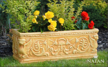 Blumenkorb Blumen Gefäss Garten Terrasse Dekoration Statue Figuren Blumenkasten