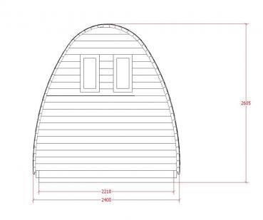Sauna Holz Garten Holzsauna 400x240cm Outdoor Saunas Trockensauna Woodpro