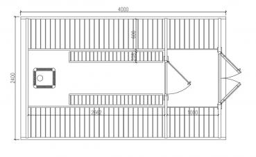 Sauna Holz Garten Holzsauna 400x240cm Outdoor Saunas Trockensauna Woodpro