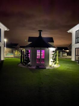 Preview: Weiße Grillkota Grillhaus Grillhütte Grillhaus Winter Garten Laube 9.2 m² Kota