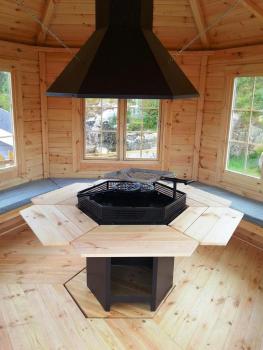 Weiße Grillkota Grillhaus Grillhütte Grillhaus Winter Garten Laube 9.2 m² Kota