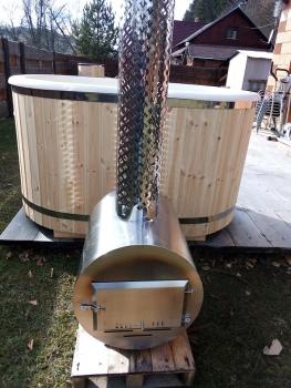 Whirlpool Badefass Externer Garten Fass Bad Thermoholz Ofen Holzbottich