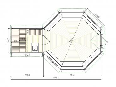 Preview: Sauna Grillkota 16.5m² Holzhaus Garten Laube Kota Grills Grillhaus Grill