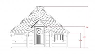 Sauna Grillkota 16.5m² Holzhaus Garten Laube Kota Grills Grillhaus Grill