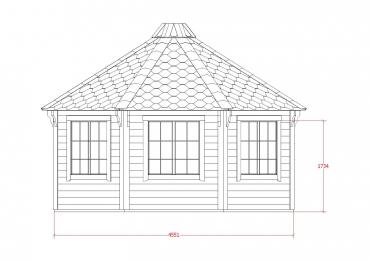 Grillhütte Grill Grillkota Hütte Haus Finnische Grills Grillhaus 14,90 m² Kota