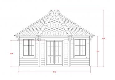 Preview: Grill Grillkota Hütte Grillhütte Haus Finnische Grills Grillhaus 14,90 m² Kota