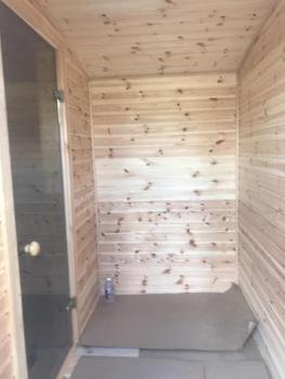 Sauna Holzsauna Fasssauna Saunafass Landhaus Garten Außensauna Trockensauna