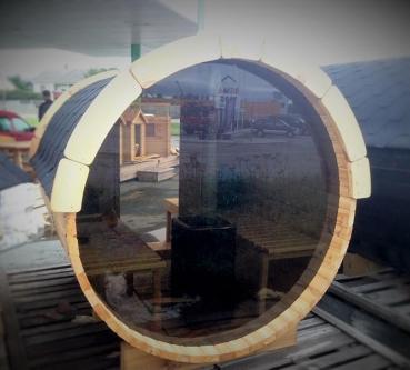 Runde Holzsauna Fasssauna Saunafass outdoor Landhaus Garten Saunas 3m