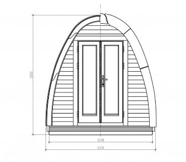 Preview: Campinghaus Camping Pod Ferienhaus Wochenendhaus Pinewood Holz Haus Fertig