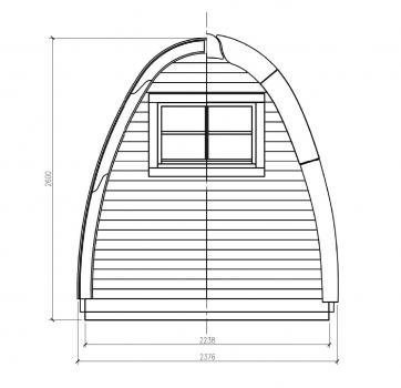 Preview: Campinghaus Camping Pod Ferienhaus Wochenendhaus Pinewood Holz Haus Fertig
