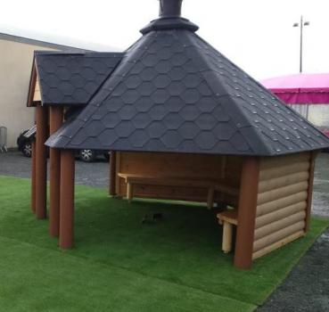 Preview: Grill Offene Grillkota Outdoor Grills Holz Grillecke Kota Offene bis 15 Personen