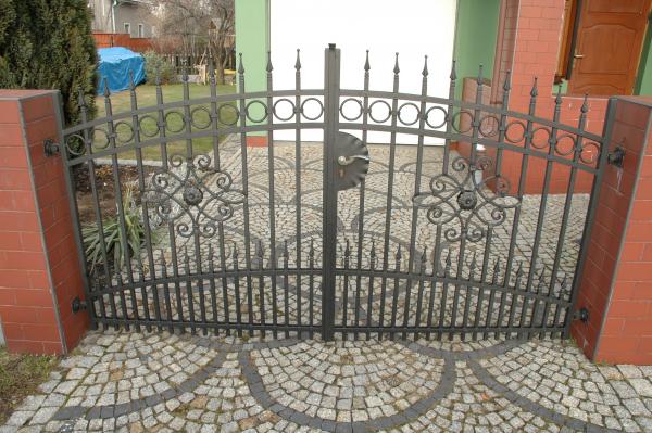 Flügeltor elektrisches Tor Toreinfahrt Tore Elektro Automatik Flügeltore Schwenk Einfahrt Schmiedeisen Einfahrtstore Schiebe oder Flügeltor Echte Handarbeit Maßanfertigung Modell #039fluegeltor