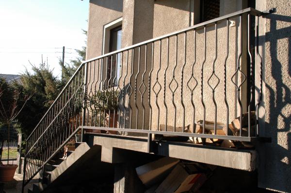 Klassisches Außengeländer Balkongeländer , Treppengeländer, Balkon , Treppe , Geländer , Echte Handarbeit Pulverbeschichtet Modell #147