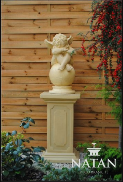 Engel auf Kugel Garten Dekoration Figur Skulptur Figuren Statue Deko Statuen Neu