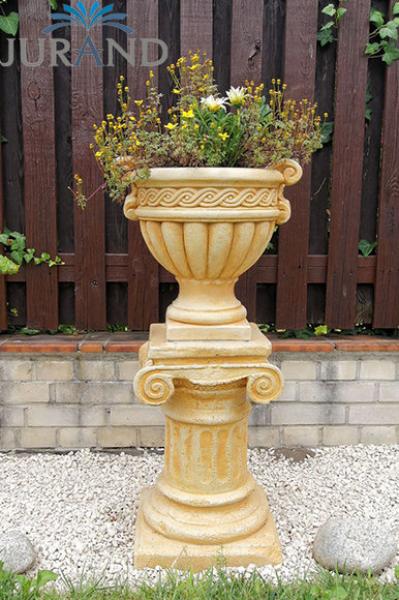 SOCKEL SÄULE STEIN STATUEN GARTEN DEKORATION PODEST SKULPTUR STEINSÄULE 3510