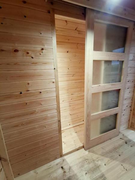 Holz Hütte Camping Haus 3,0 x 4,8 m Campinghaus Ferienhaus Holz Personen 2-4