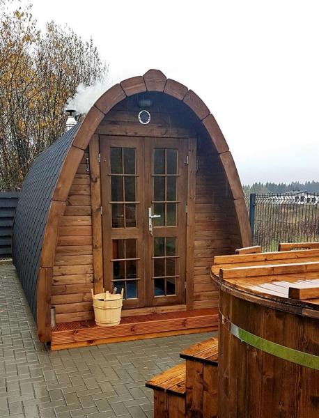 Sauna Holz Außensauna Gartensauna Saunas Finnische Ofen Saunahaus 240x590cm