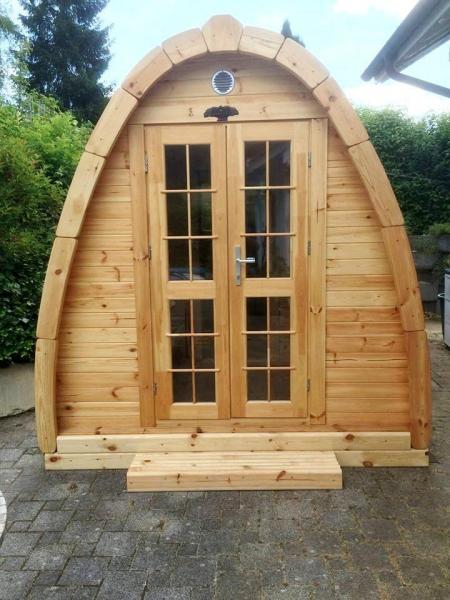 Camping Haus 240cm Schlaf Kabine Garten Laube Campinghaus Hätte Holzhaus