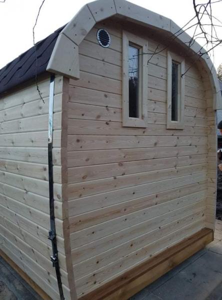 Holzsauna Fass Sauna Garten 46mm Fasssauna mit Schindeln 4-6 Personen