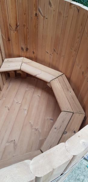 Whirlpool Badefass Externer Bad Ofen Holz Garten Fass Pool Thermoholz